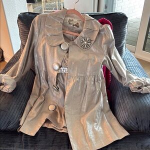Metallic Silver Women's Coat